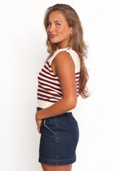 Wensie Knitted Top - Brown Stripe