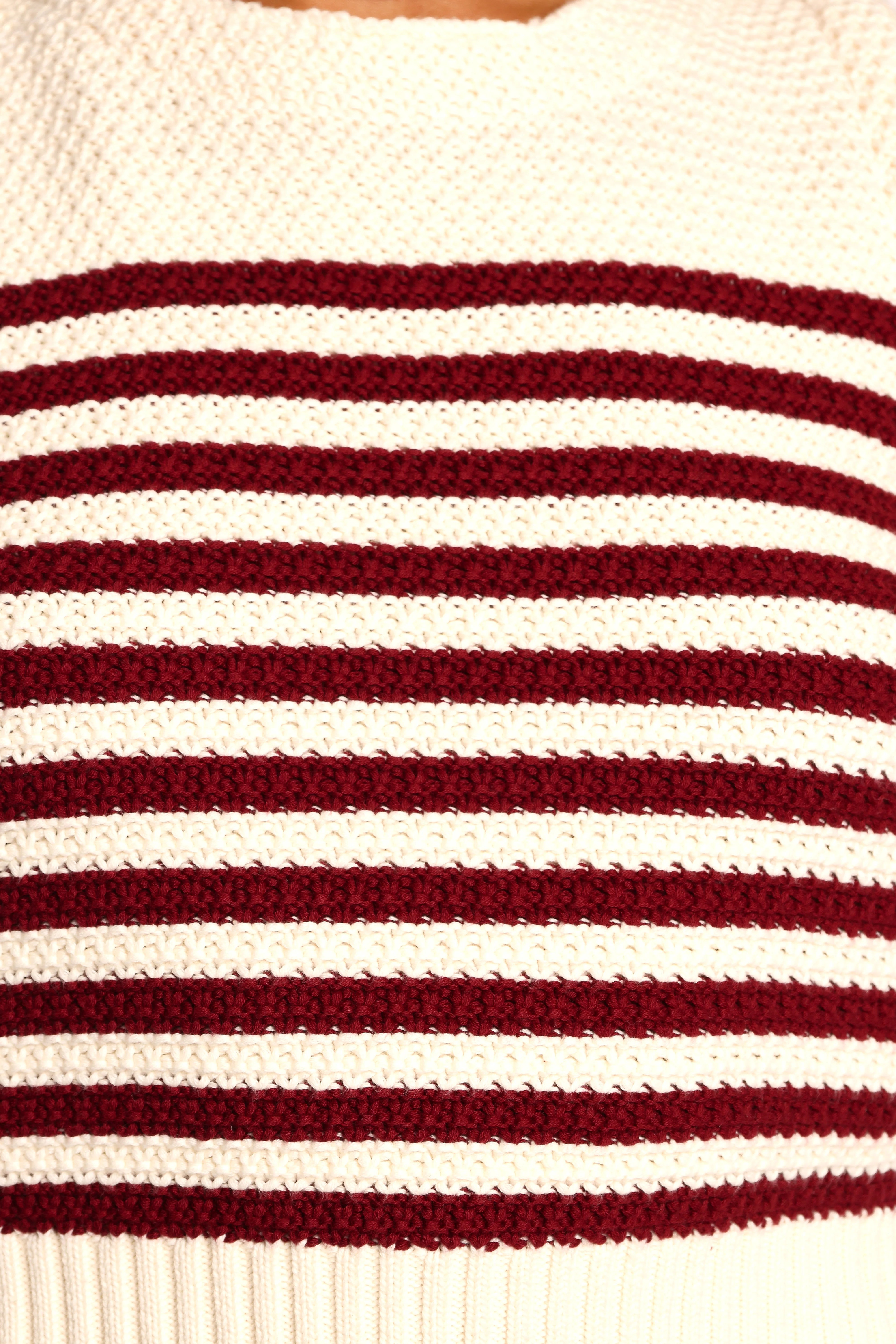 Wensie Knitted Top - Brown Stripe