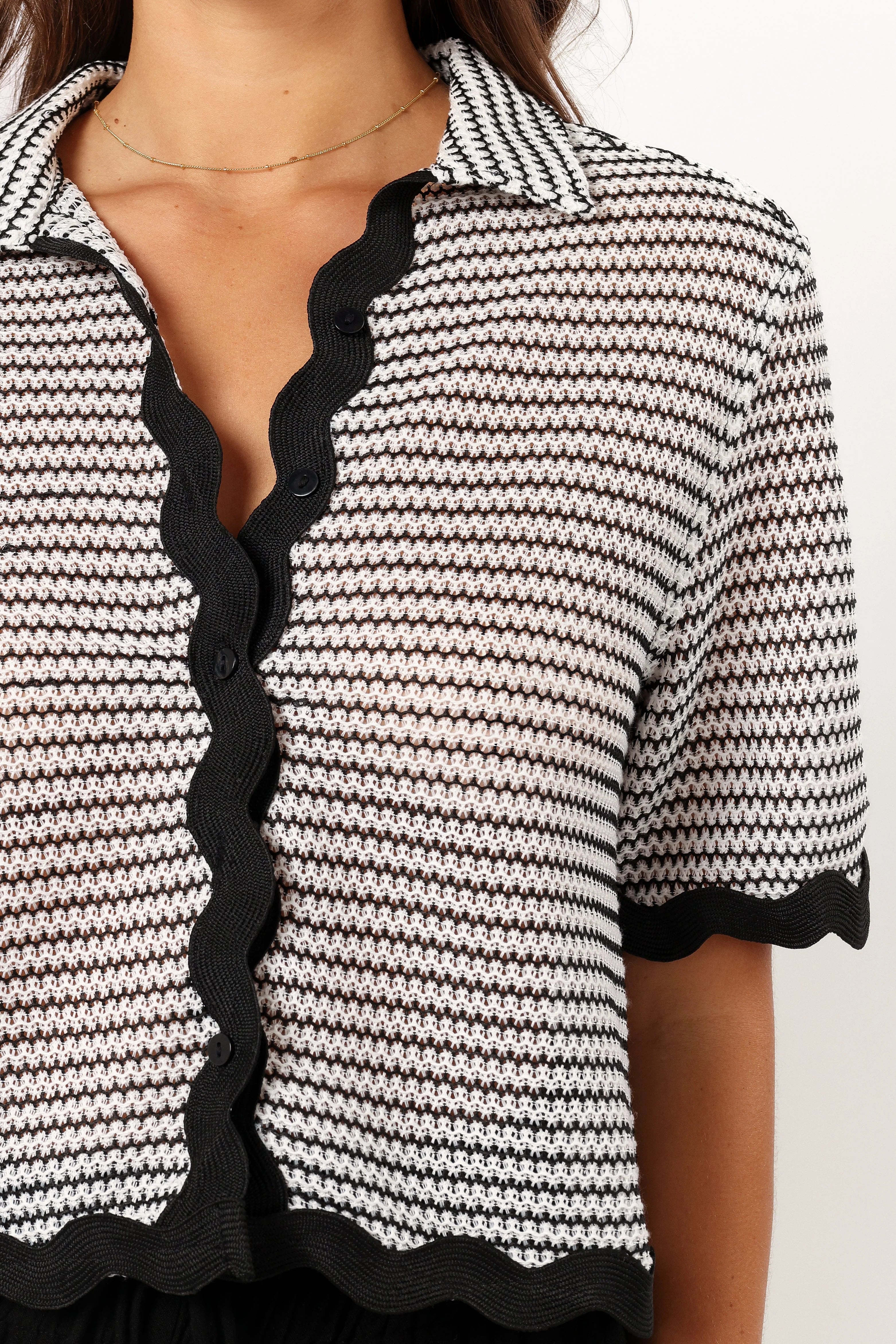 Giada Top - Black White
