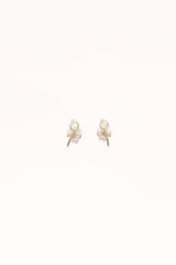 Louisa Bow Earrings - Gold/Pearl