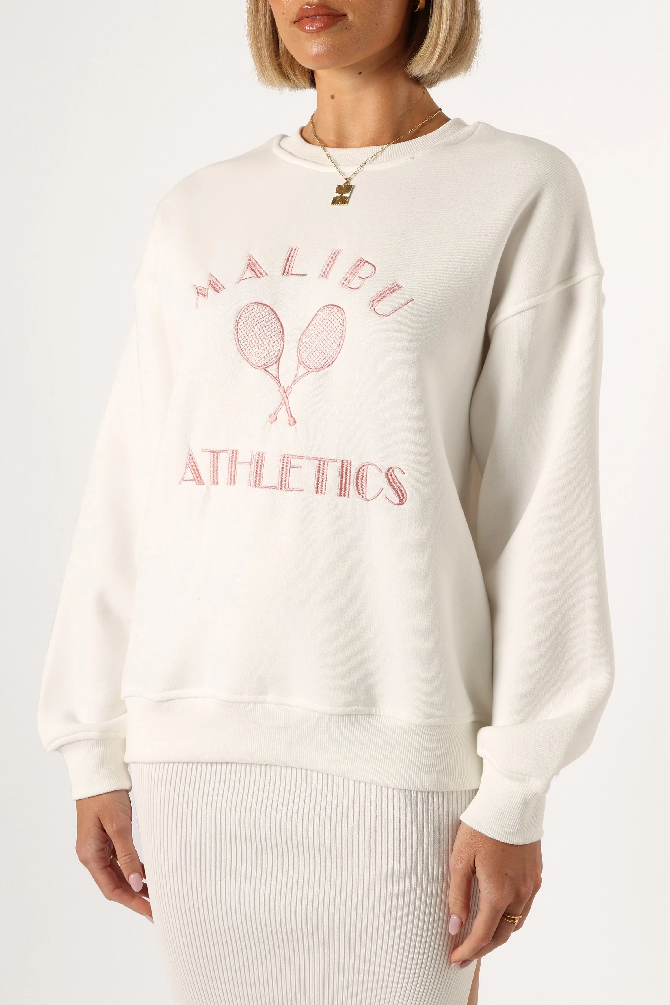 Cielo Malibu Athletics Sweatshirt - White
