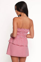 Luna Skirt Set - Red Gingham