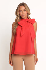 Venice Bow Top - Red