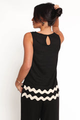 Taliah Tunic Top - Black