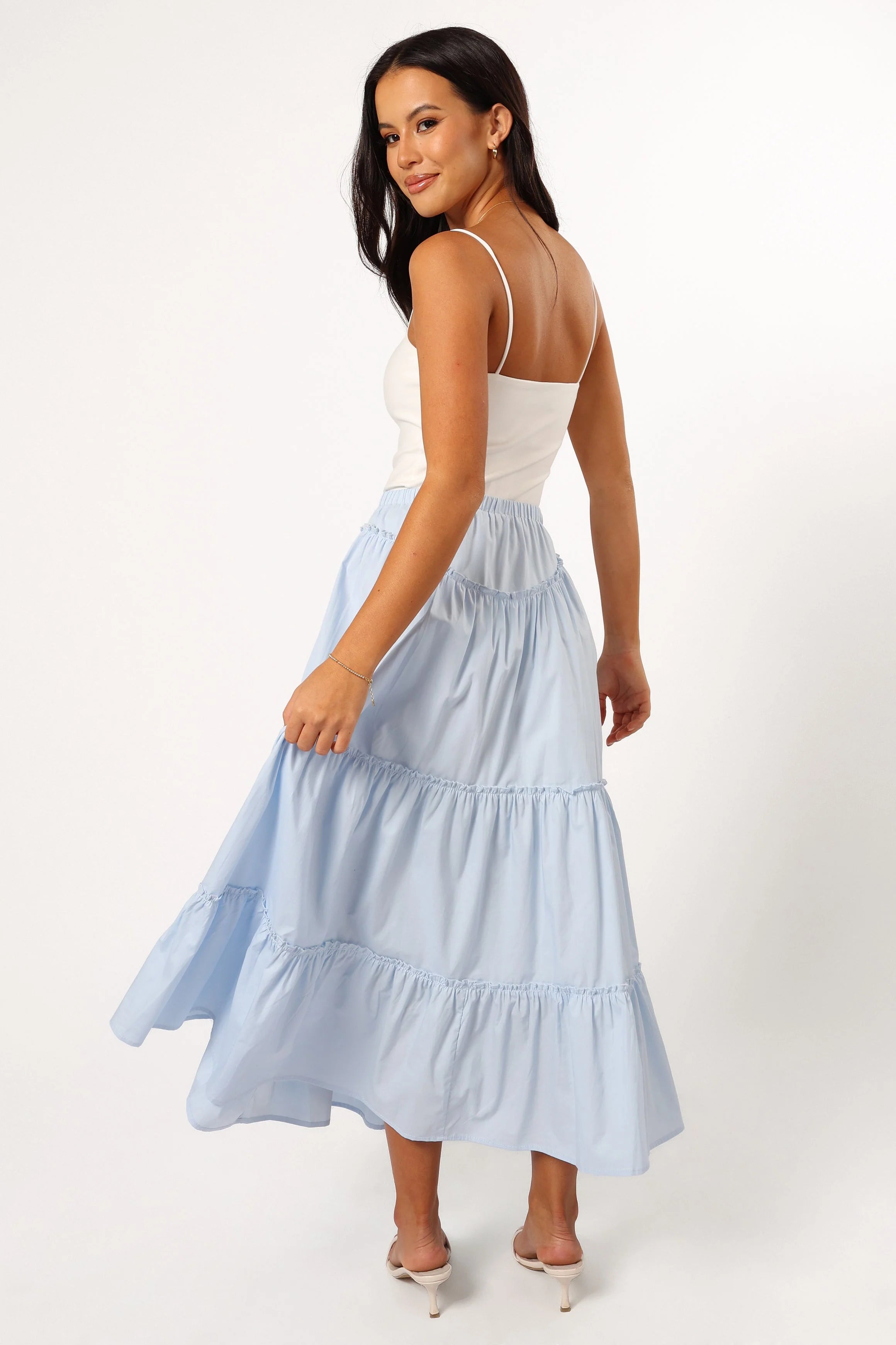 Somerset Midi Skirt - Sky