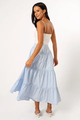 Somerset Midi Skirt - Sky