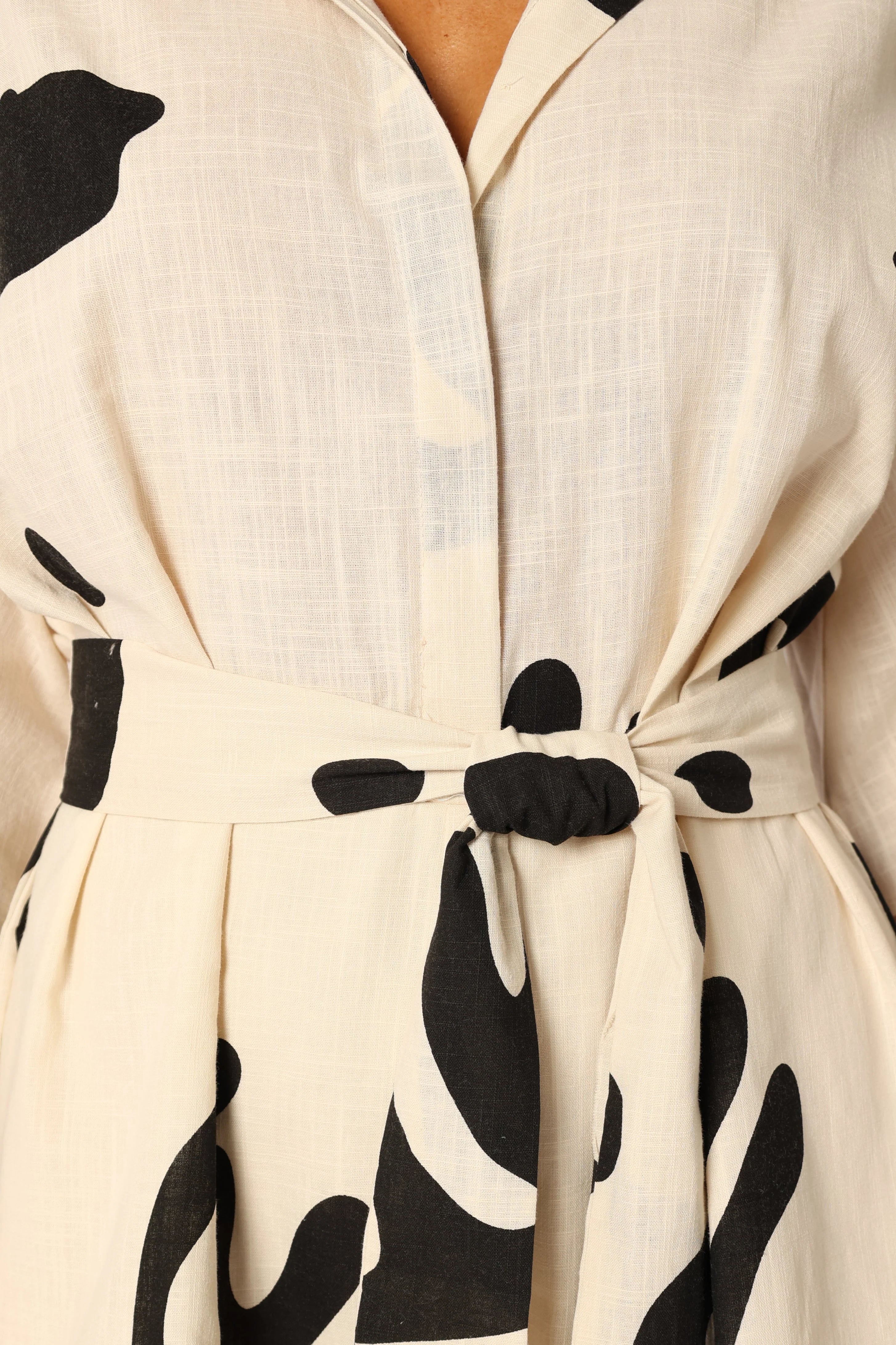 Kellie Romper - Beige Black