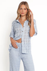 Cora Knit Shirt - Blue