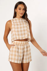 Jemmy Top - Beige Check