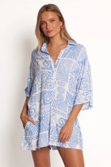 Ellisa Romper - Blue Floral