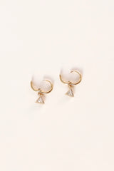 Regina Triangle Drop Earrings - Gold