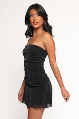 Seville Strapless Mini Dress - Black