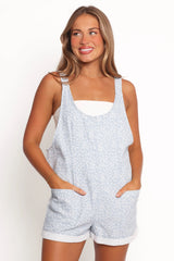 Viola Romper - Blue White