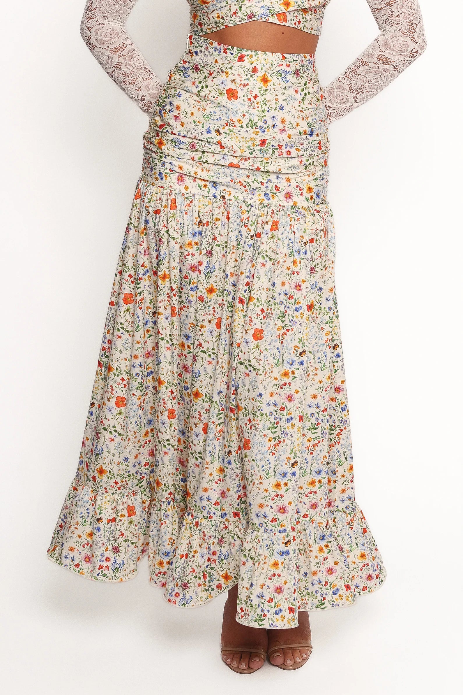 Dara Maxi Skirt - Garden Floral