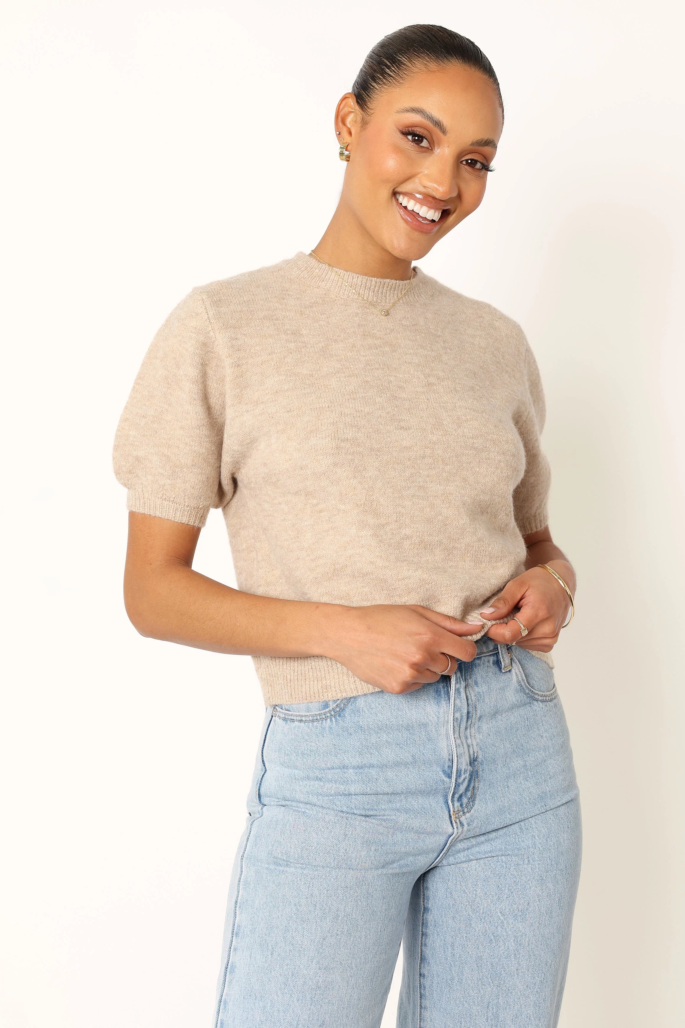 Noah Knit Sweater - Taupe
