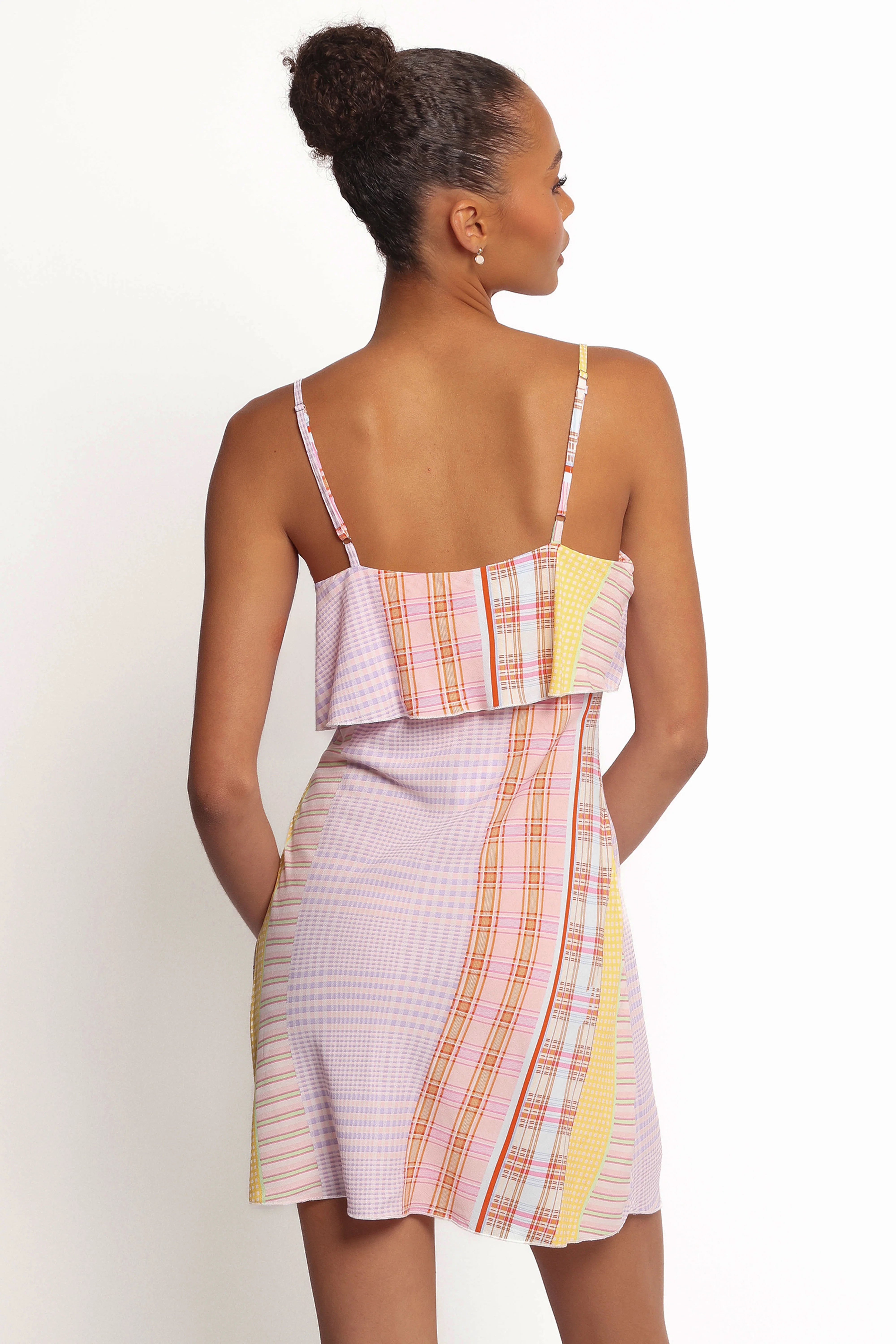 Junia Mini Dress - Pink Plaid