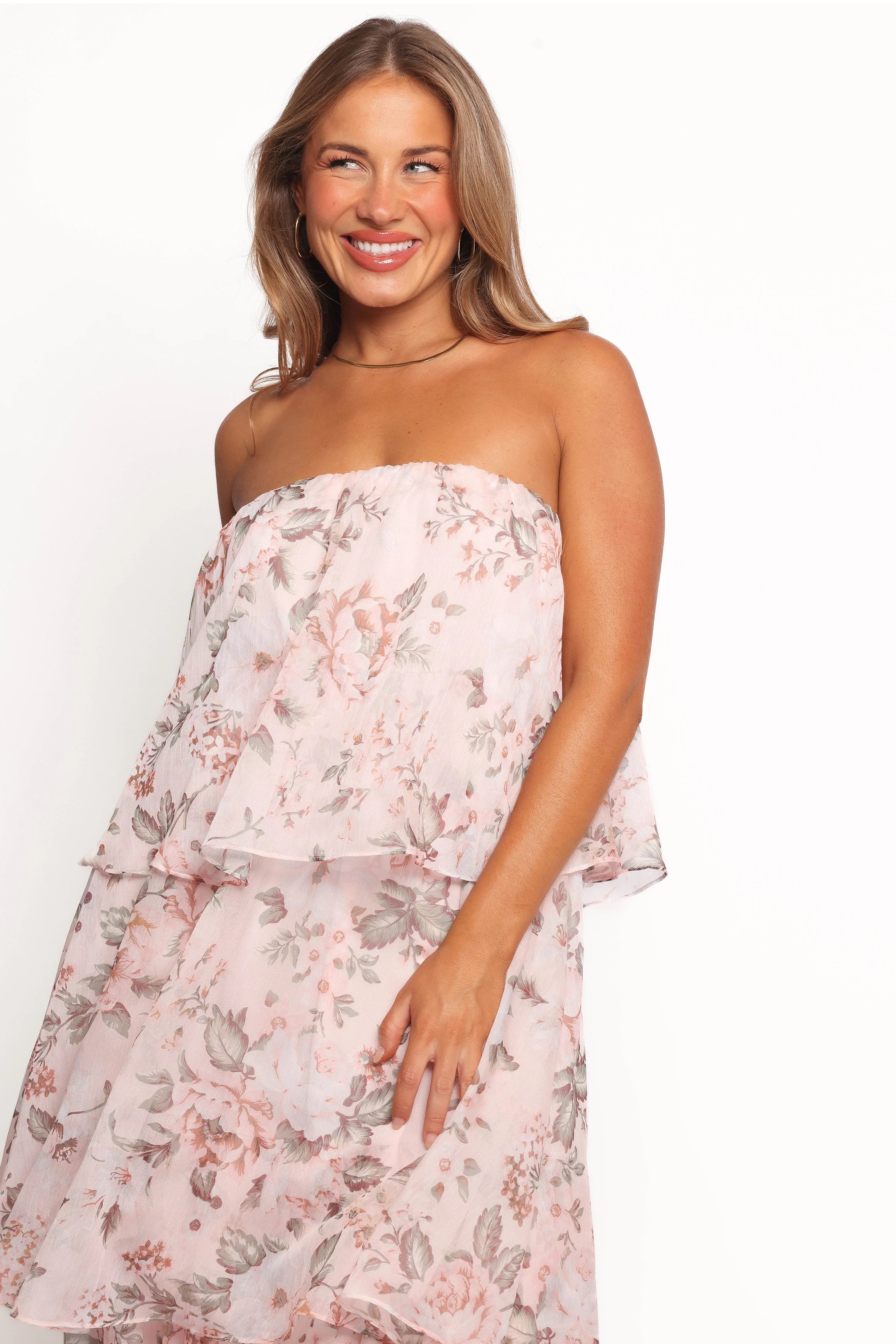 Bloom Strapless Maxi Dress - Floral
