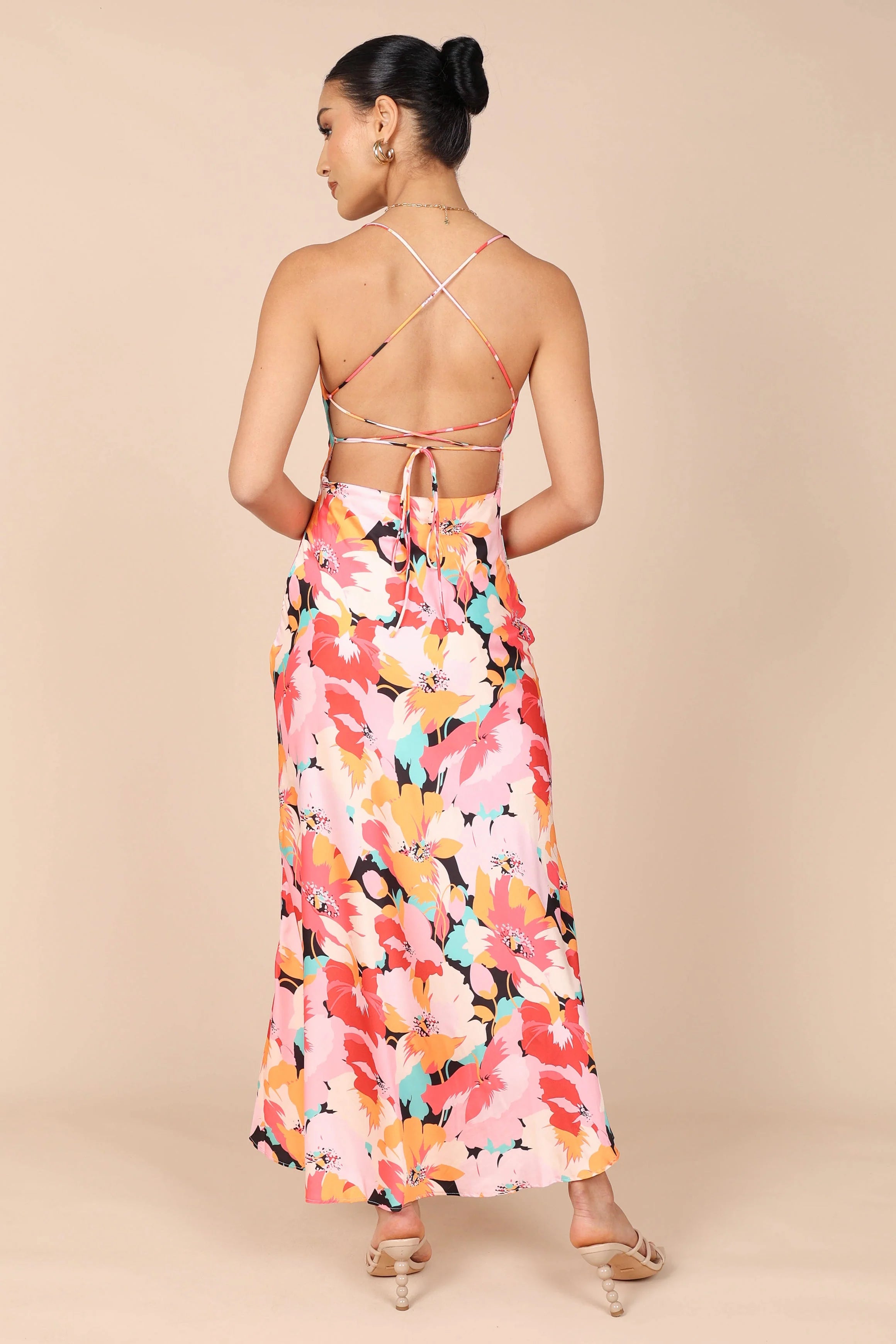 Posse Midi Slip Dress - Pink Floral