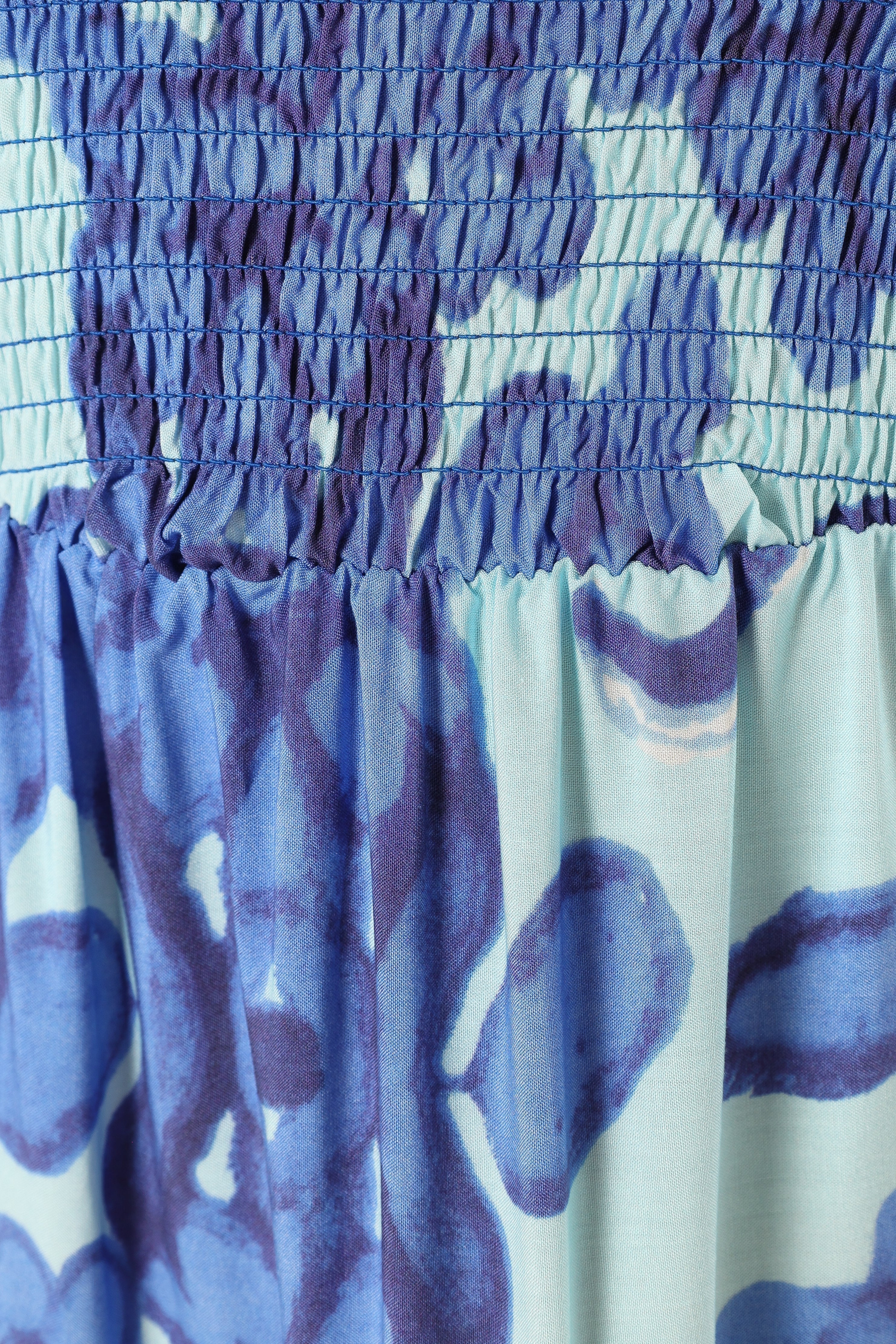 Liora Pleated Midi Dress - Blue