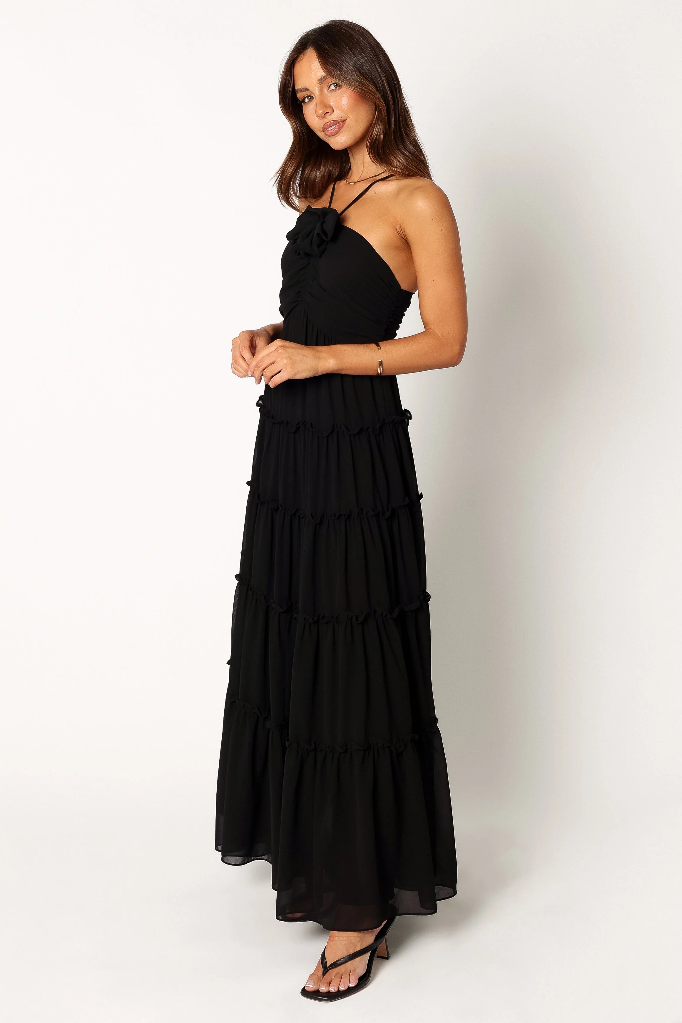 Dottie Halterneck Maxi Dress - Black