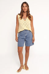 Palma Knit Top - Butter Yellow