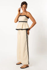 Mollymook Pants - Cream Black