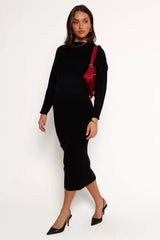 Serena Knitted Set - Black