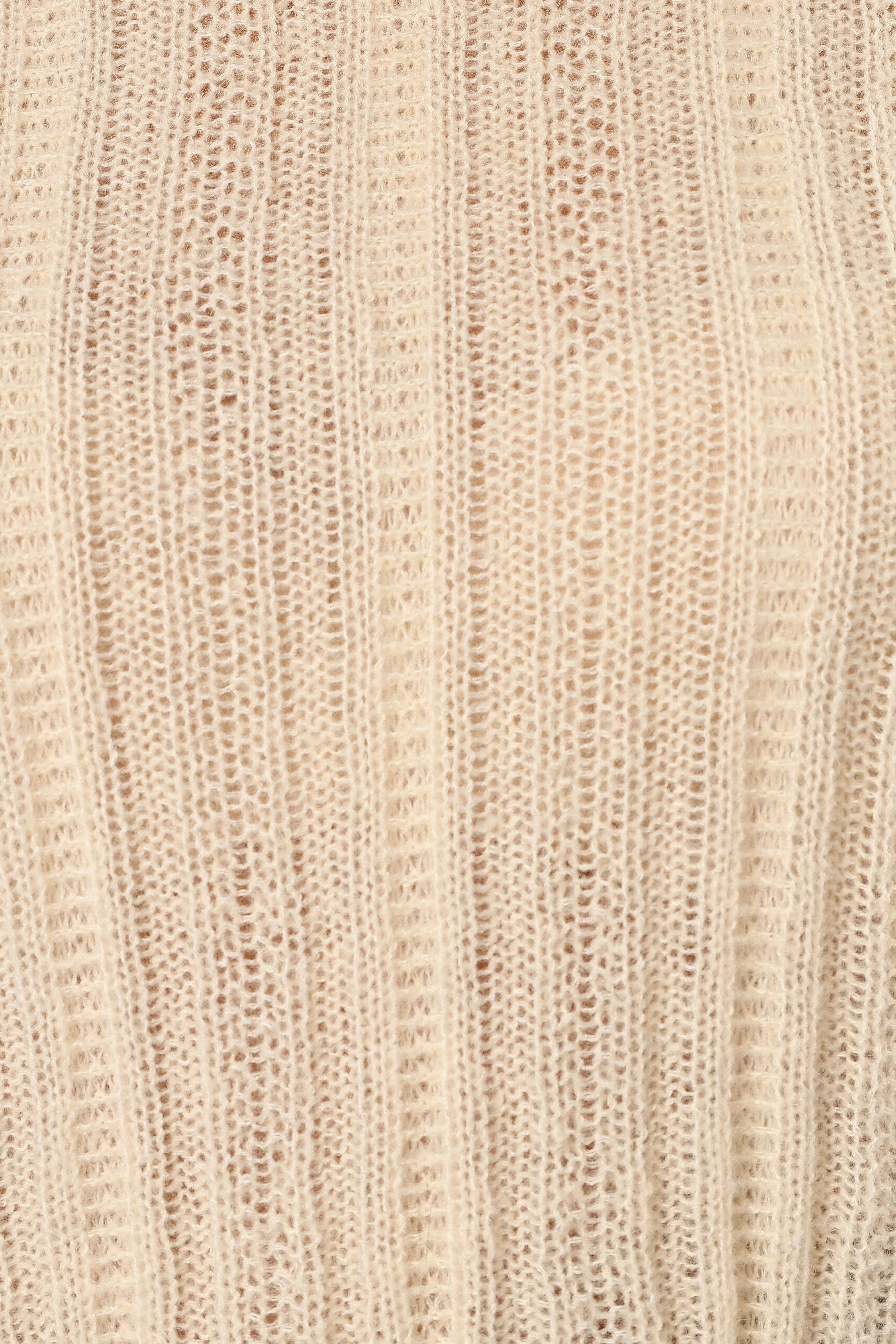 Wynford Scallop Edge Knit Sweater - Cream