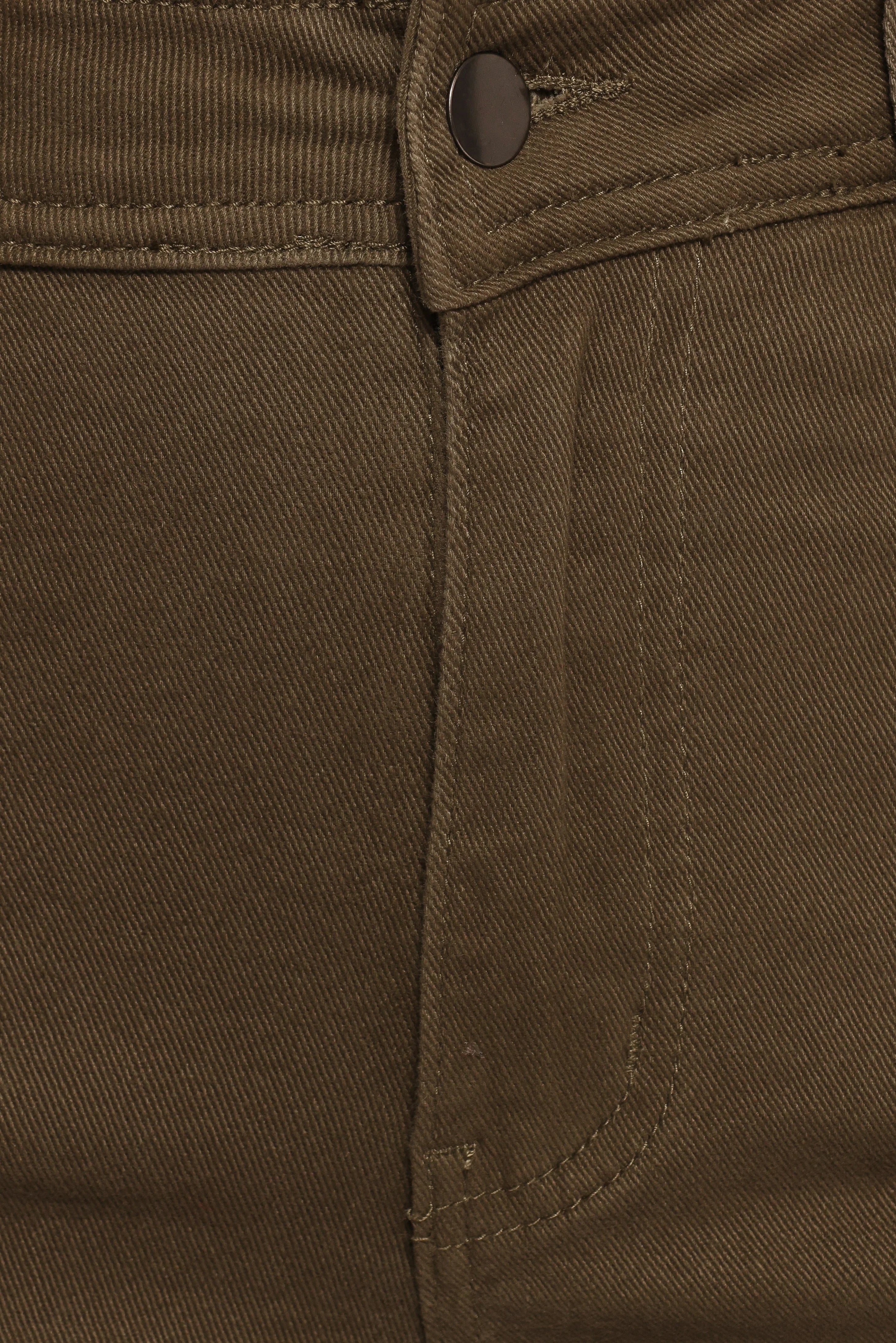 Georgette High Waisted Straight Leg Pants - Olive