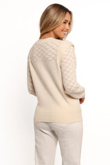 Roseanne Knit Sweater - Cream