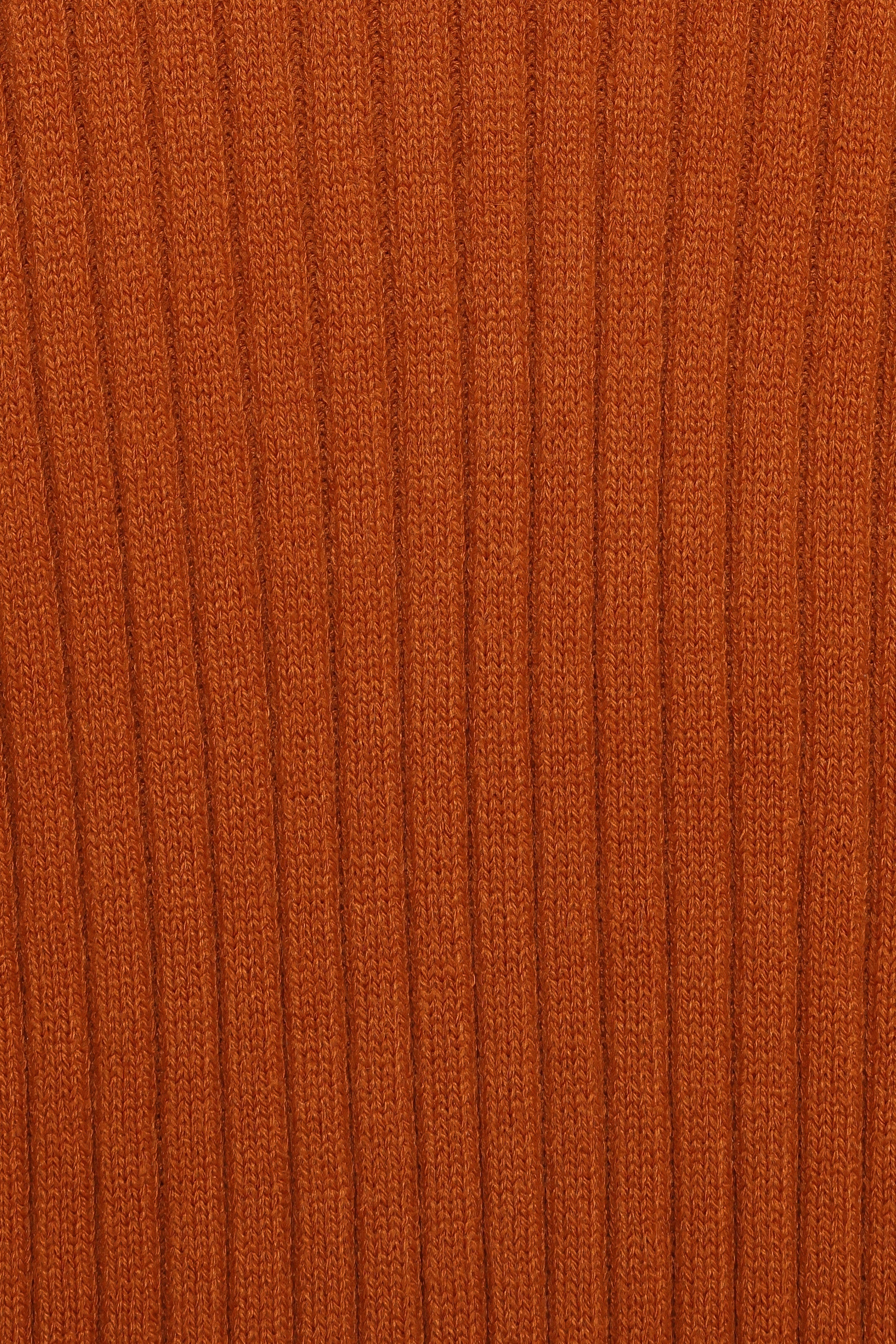 Makenna Long Open Front Cardigan - Rust
