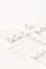 Laina Hair Pins - Pearl