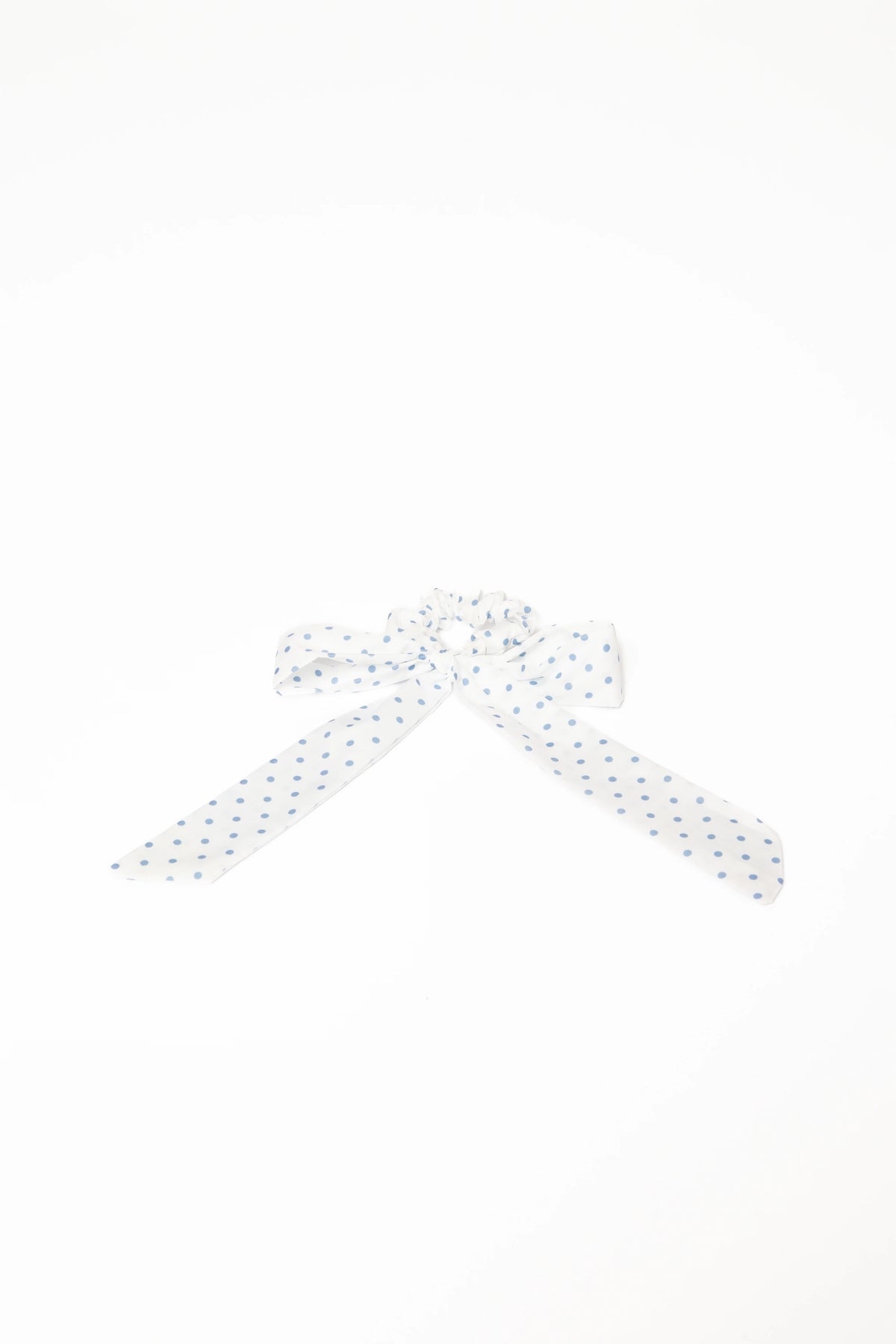 Cass Bow Scrunchie - White