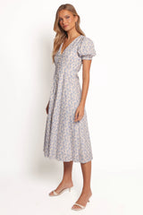 Logen Floral Midi Dress - Parisian Bloom