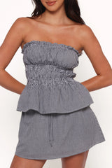 Luna Skirt Set - Black White Gingham