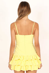 Junee Mini Dress - Lemon