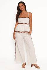 Mollymook Pant - White Tan