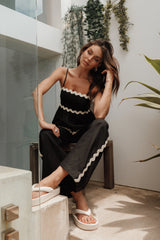 Mollymook Pants - Black Cream