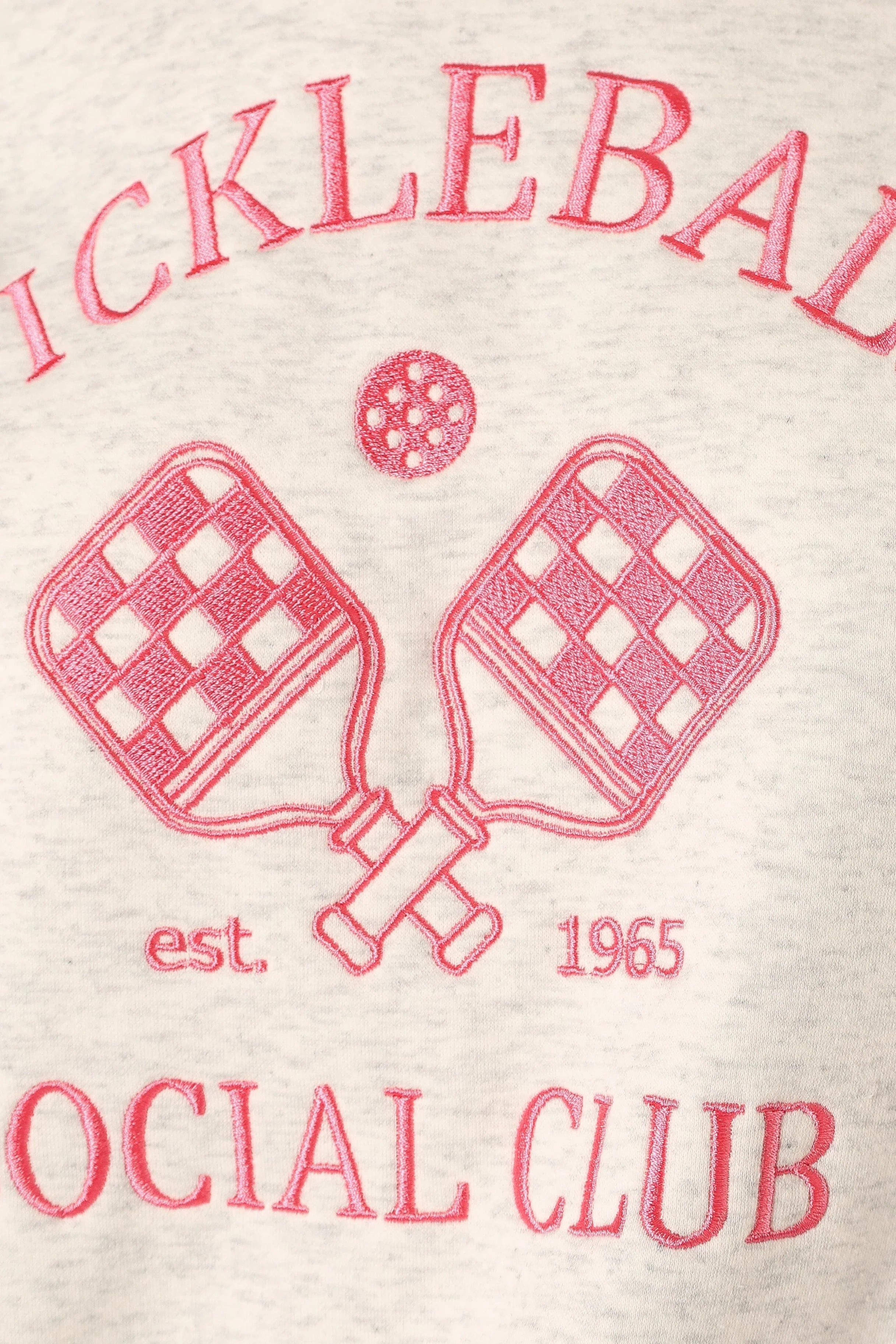 Colette Pickleball Sweatshirt - Heather Grey