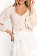 Nolette Top - Cream White