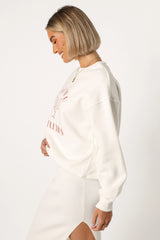Cielo Malibu Athletics Sweatshirt - White