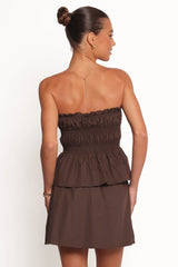Luna Skirt Set - Chocolate Brown