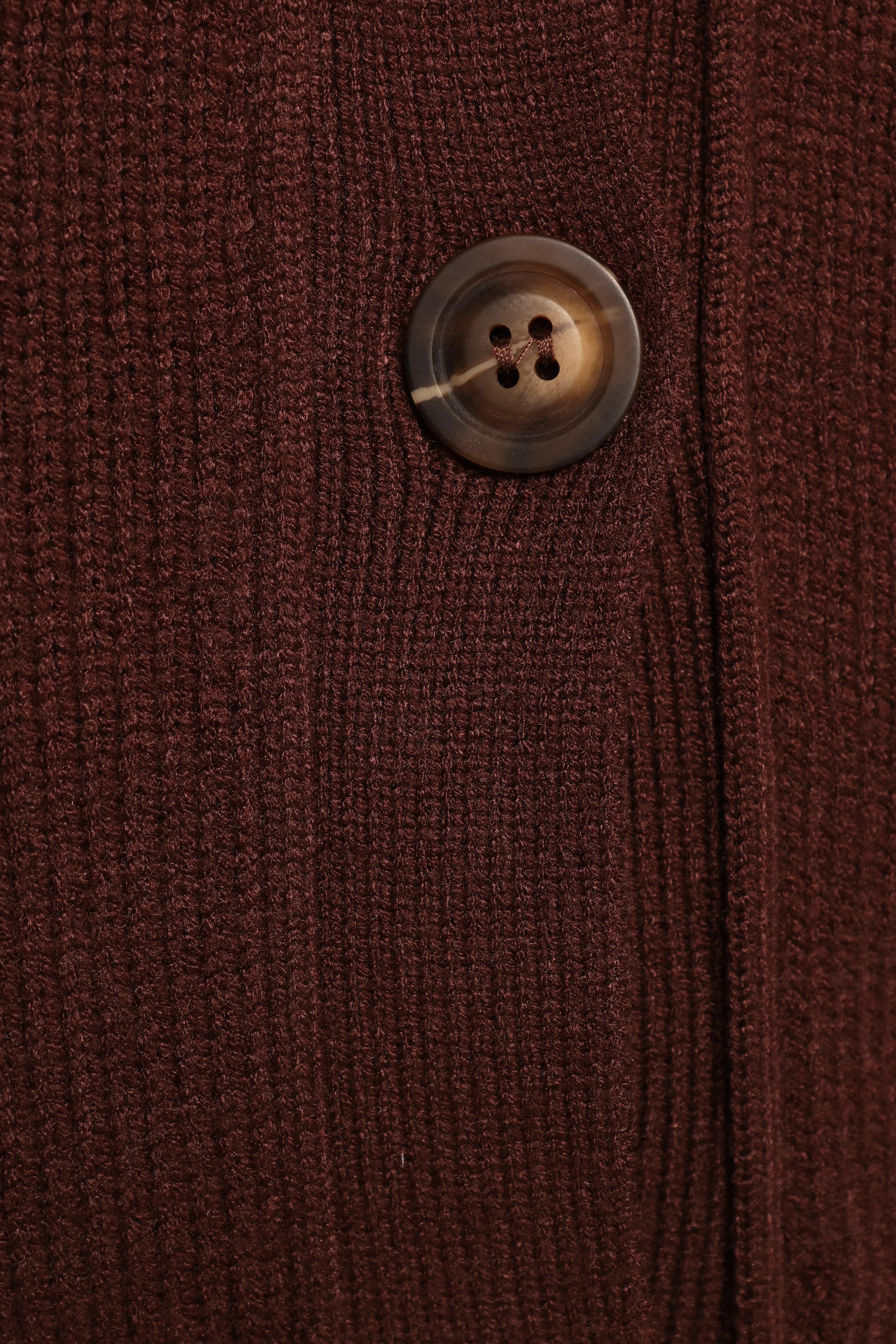 Eden Button Front Cardigan - Brown