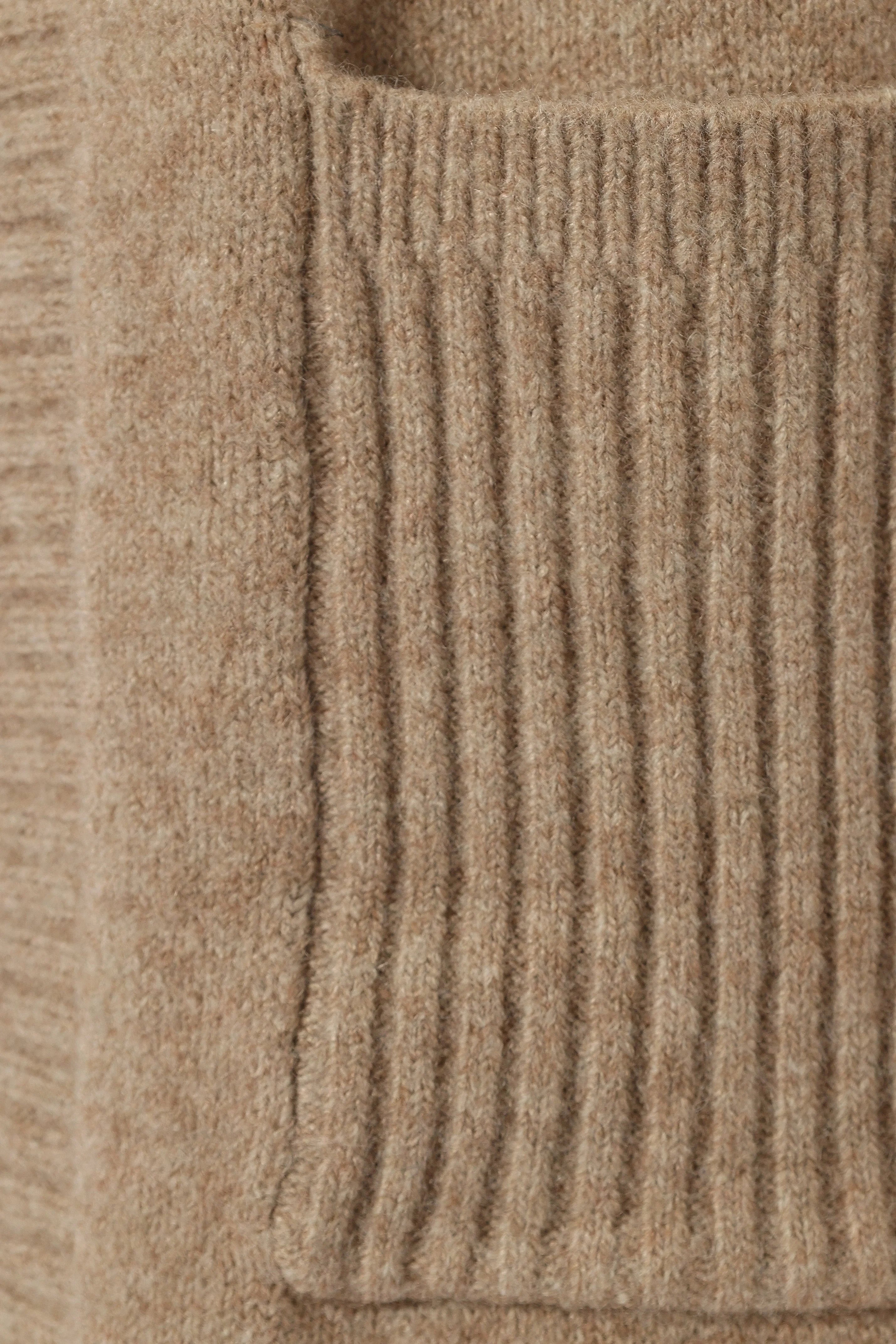 Nicolette Open Front Long Cardigan - Latte