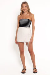 Nimue Wrap Front Mini Skirt - White