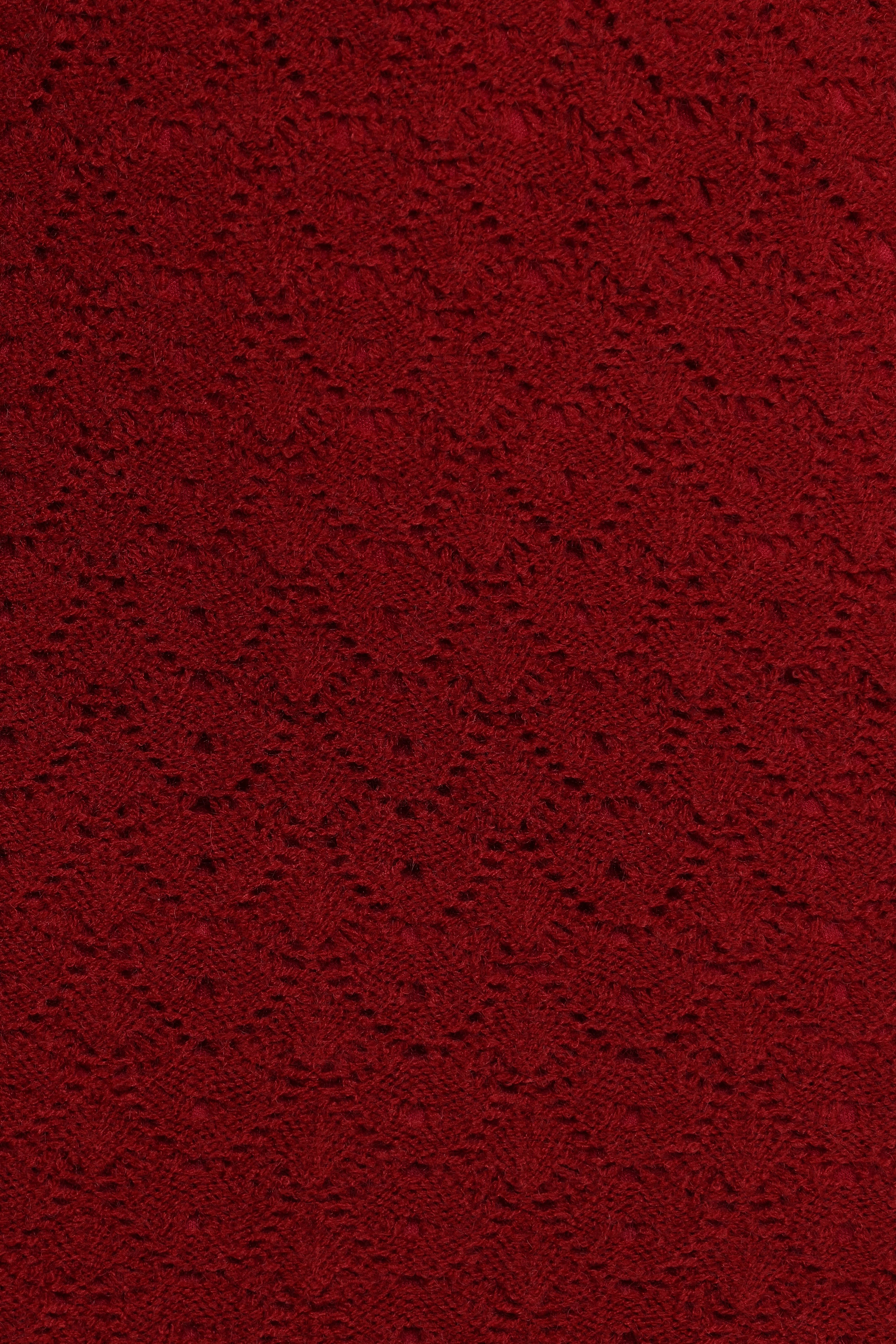 Suzzie Textured Knit Skirt/Cardi Set - Oxblood