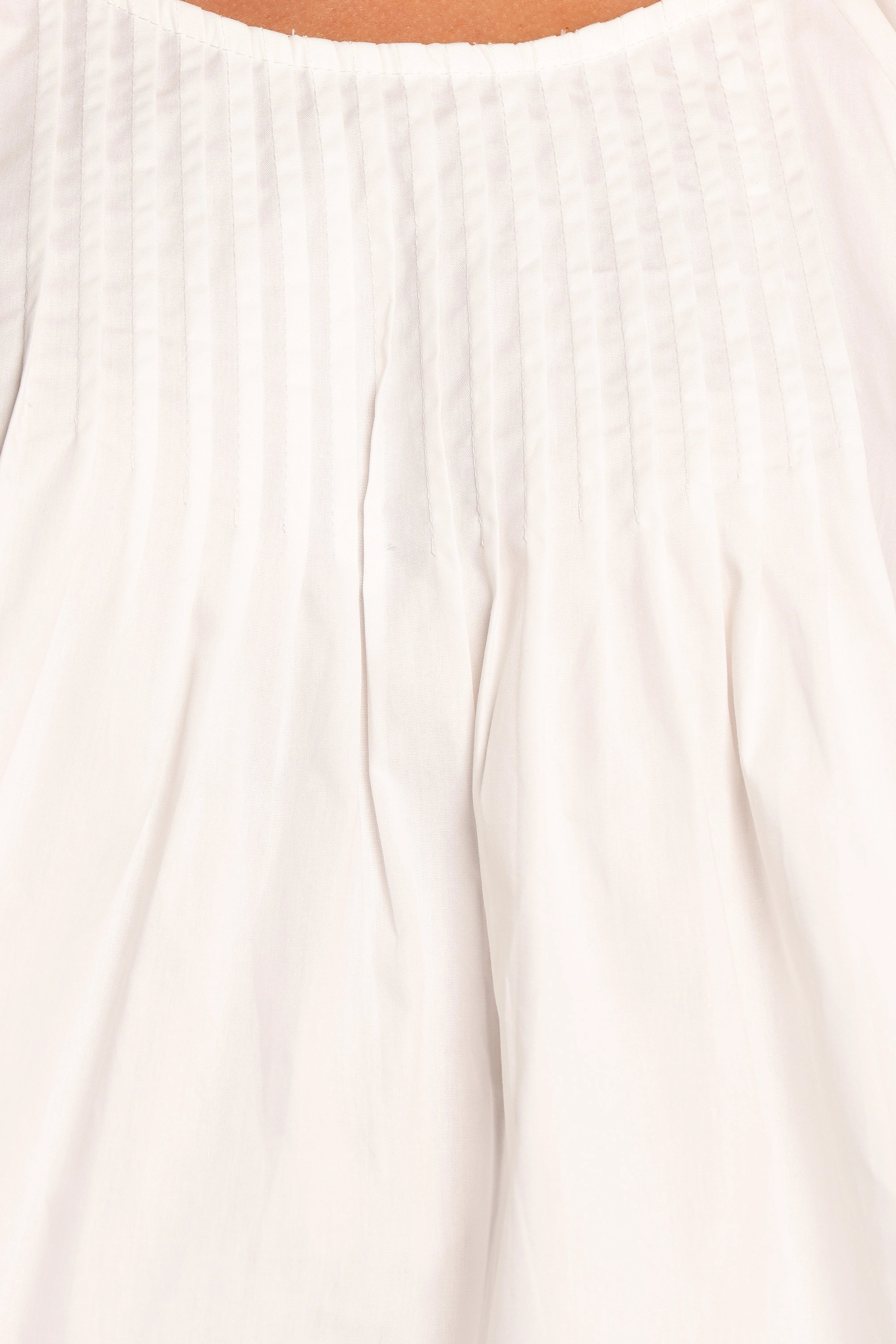 Abbott Pleated Top - White