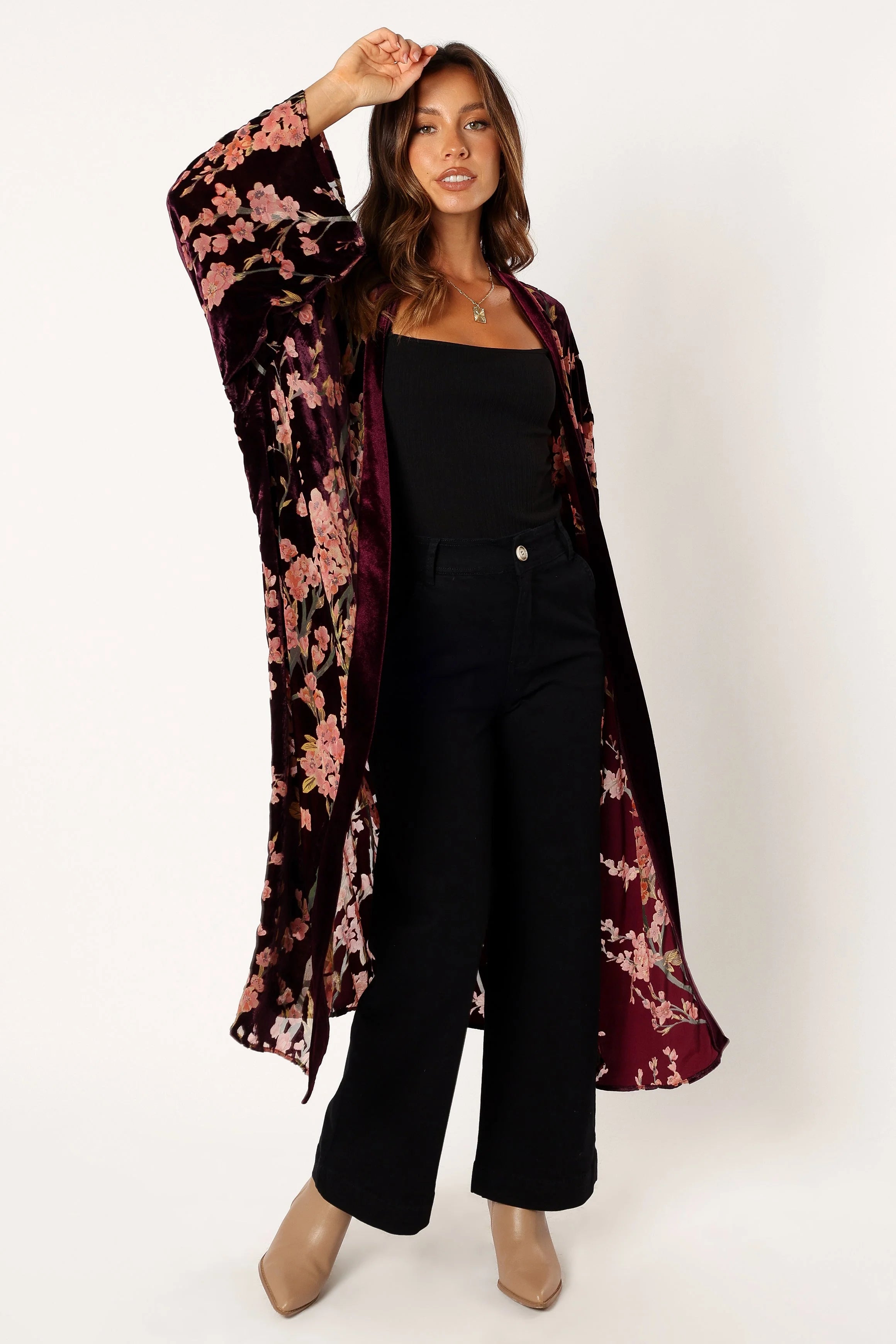 Lennon Velvet Duster - Floral