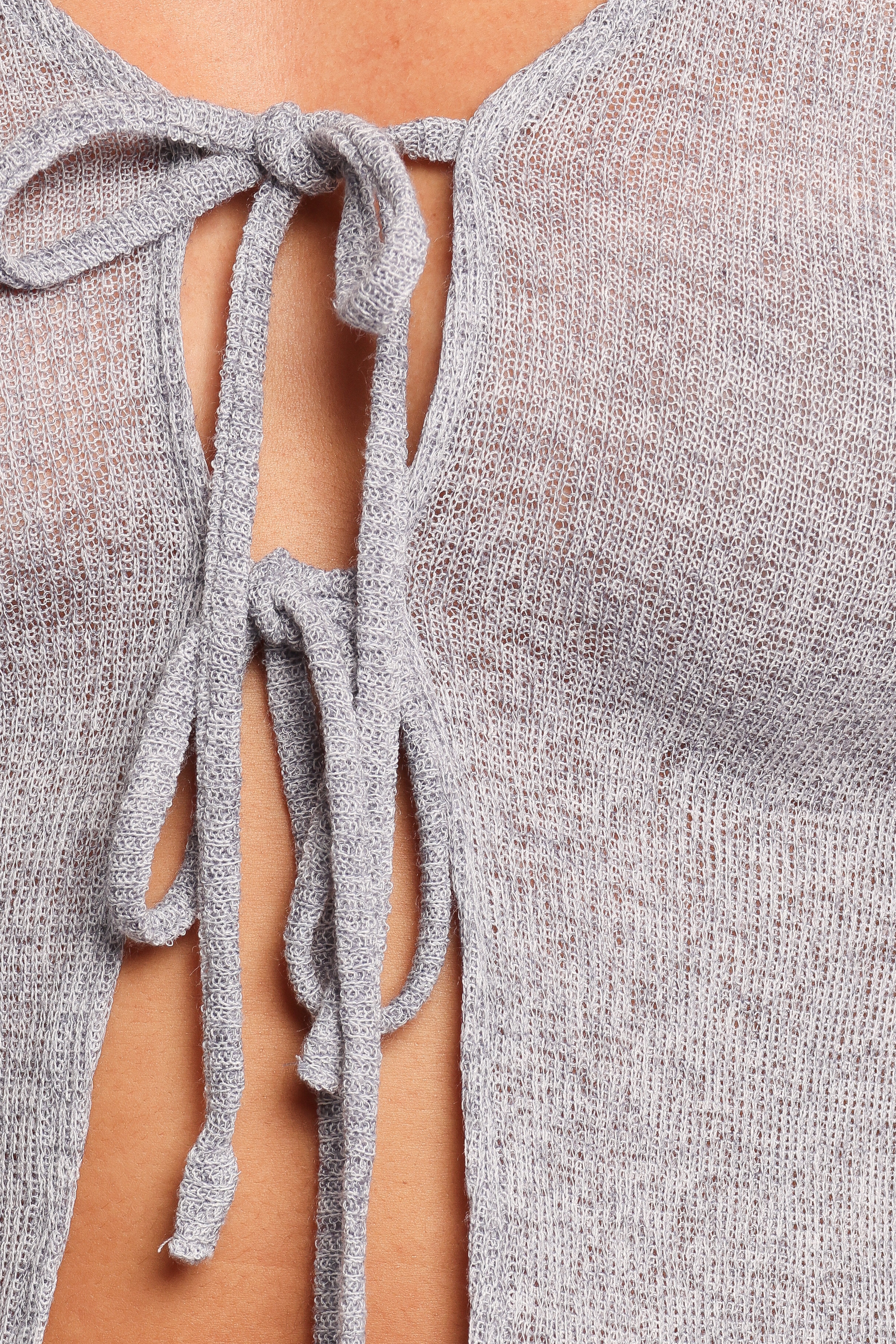 Tamsie Cardigan Top - Light Grey