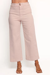 Gemma Cropped Wide Leg Jeans - Sepia Rose